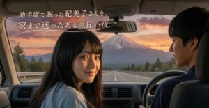 助手席で眠った紀美子さんを、家まで送ったあとの甘い夜